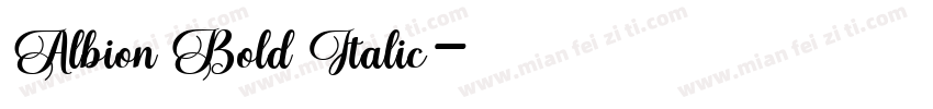 Albion Bold Italic字体转换